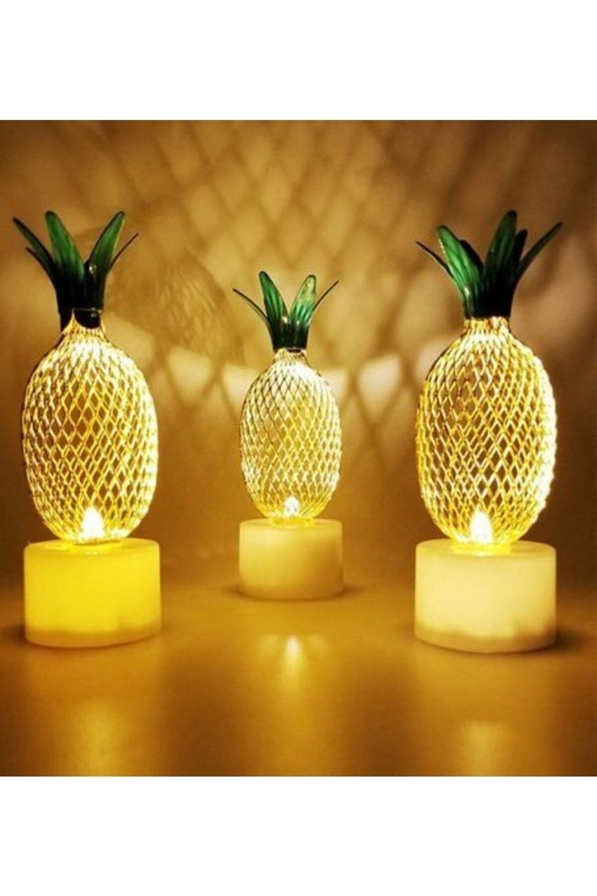 Mini Pineapple Decorative Lamp with Led Light Battery ( Mini Pineapple Night Light 2pcs )