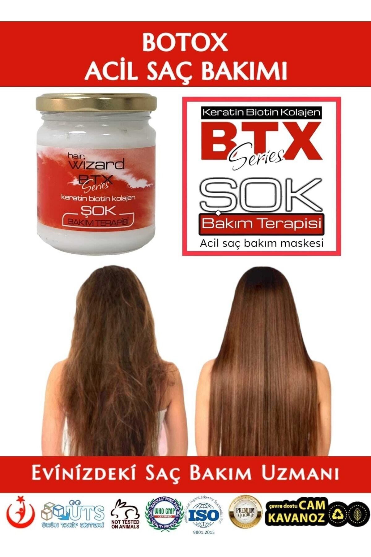 HAIR WIZARD Acil Saç Bakımı Botox Şok Bakım Terapisi Işlem Görmüş, Aşırı Yıpranmış Saçlara Çözüm