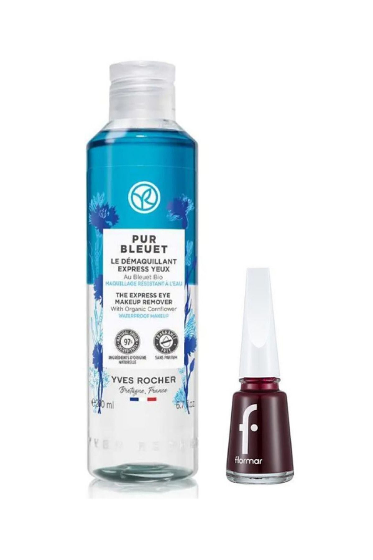 Yves Rocher Suya Dayanıklı Yoğun Makyaja Özel Ekspress Göz Makyaj Temizleyici 200ml ( Oje  )