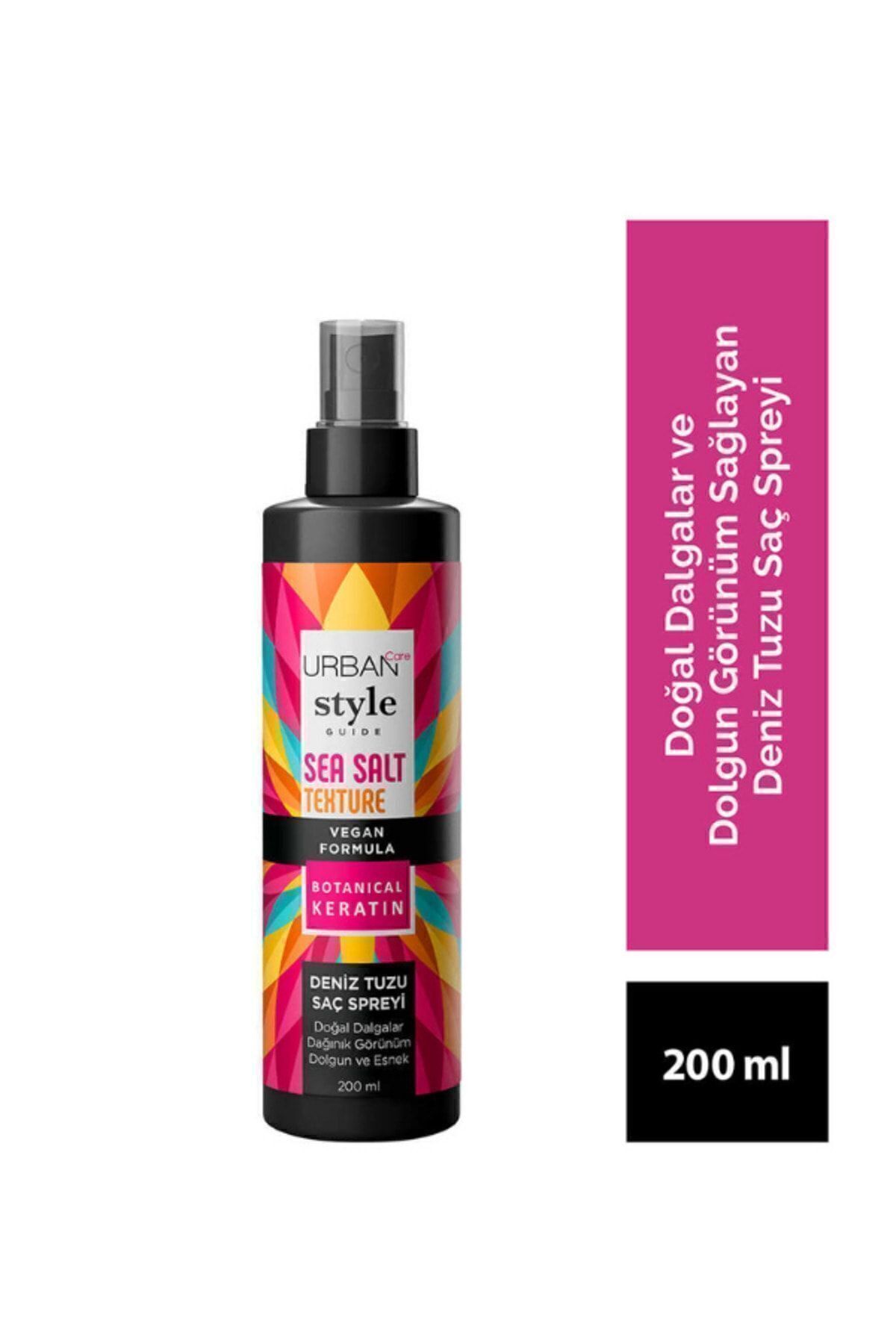 BOTANICAL KERATIN COMPLEX ve UV FİLTRESİ içeren formüllü Style Guide Deniz Tuzu Saç Spreyi 200ml
