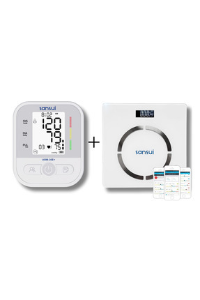 SANSUI Büyük Manşonlu Koldan Ölçer Tansiyon Cihazı + Akıllı Bluetooth Dijital...