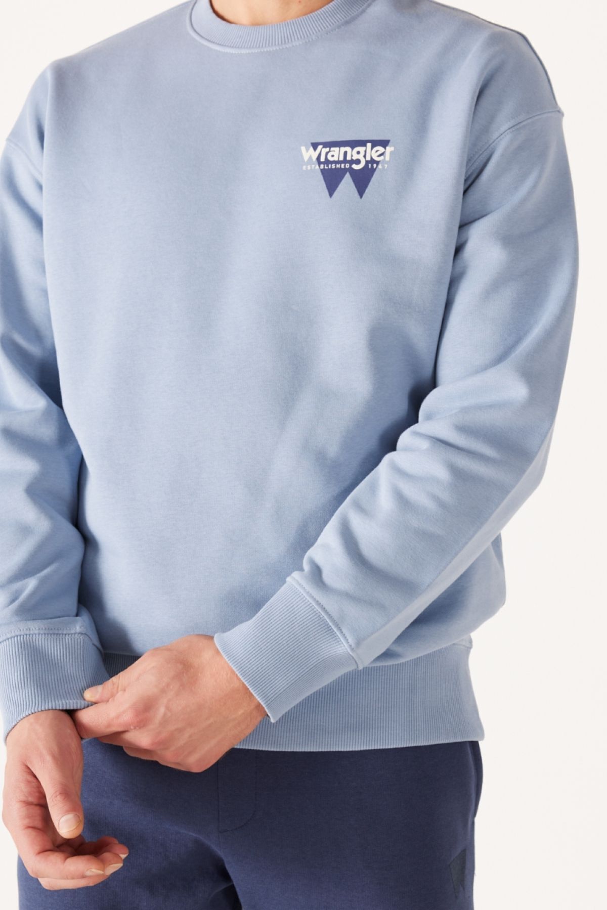سویشرت آبی مردانه دوچرخه برش بلند و آرام Wrangler