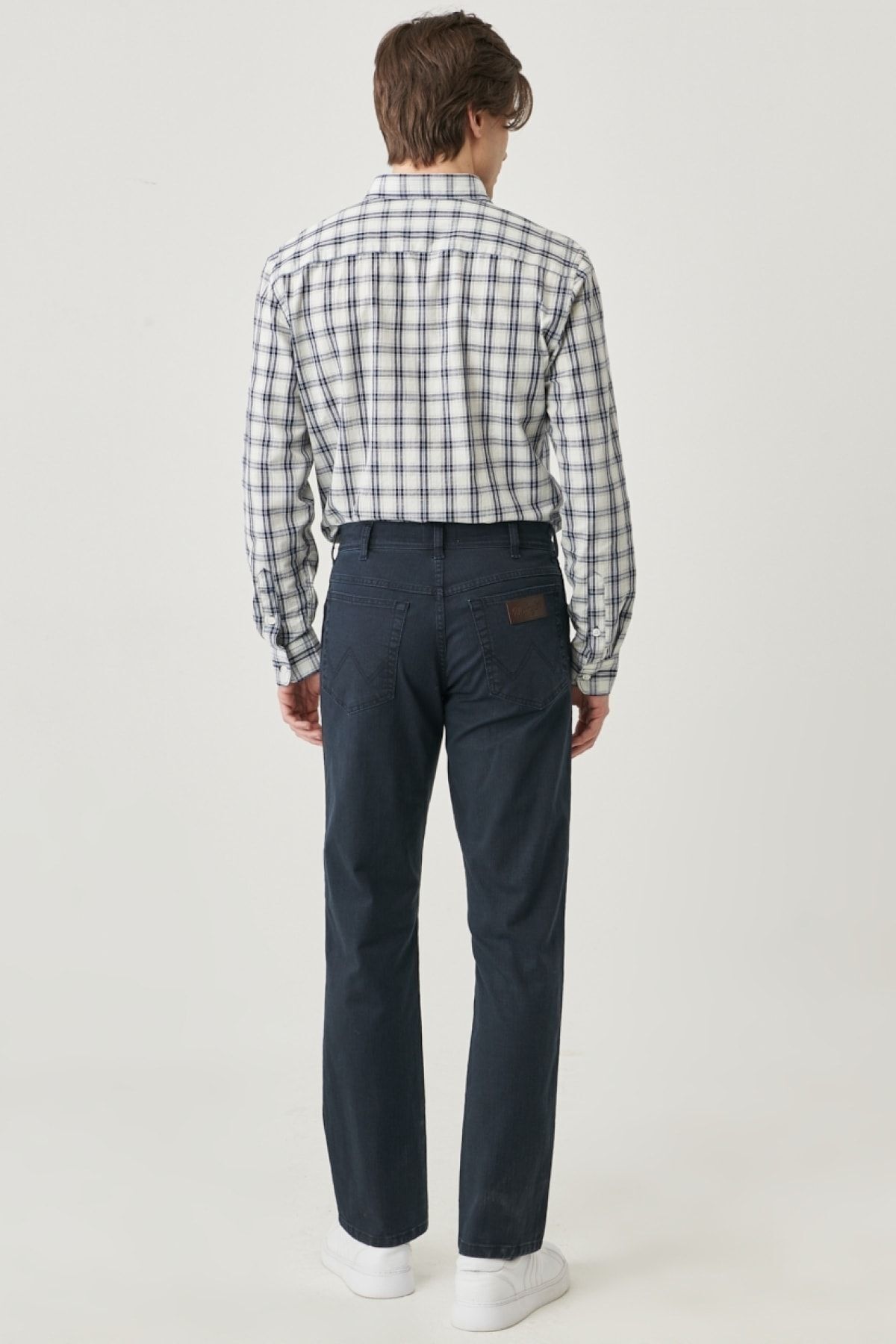 شلوار جین آبی مردانه تگزاس مستقیم فلش ساده کمر معمولی انعطاف پذیر PANTS Wrangler