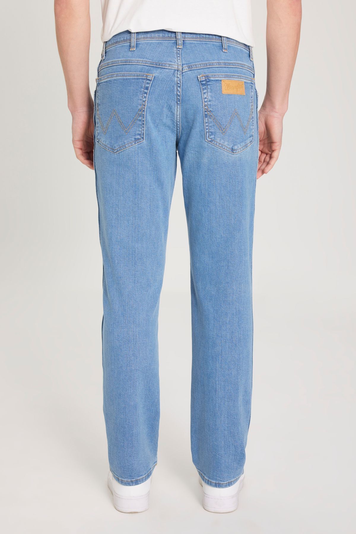 شلوار جین طلایی مردانه تگزاس مستقیم انعطاف پذیر کمر طبیعی مناسب Wrangler