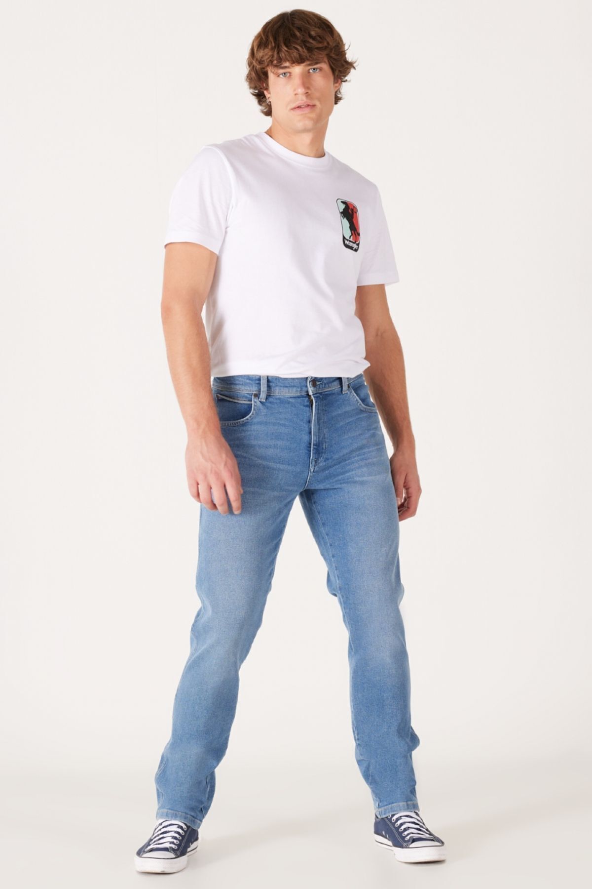 شلوار جین آبی مردانه تگزاس باریک و کمر انعطاف پذیر Wrangler