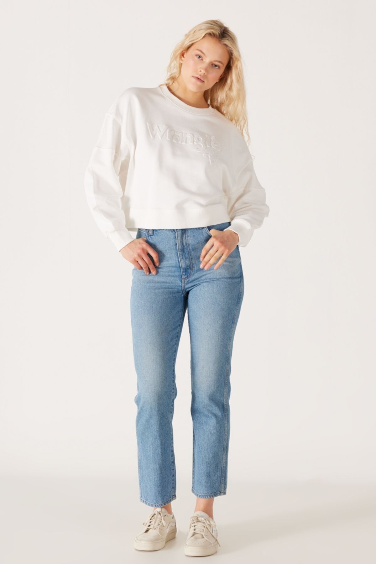 WRANGLER-Dehnbare hellblaue Wild West-Jeans mit hoher Taille – Jeans mit normaler Passform 2