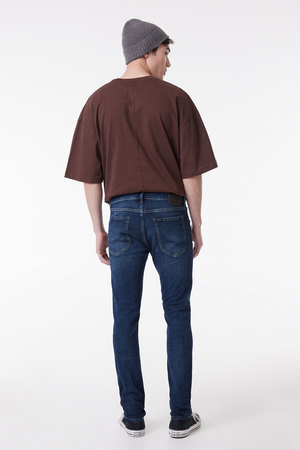 شلوار جین خاکستری مردانه Luke Slim Fit معمولی انعطاف پذیر Lee