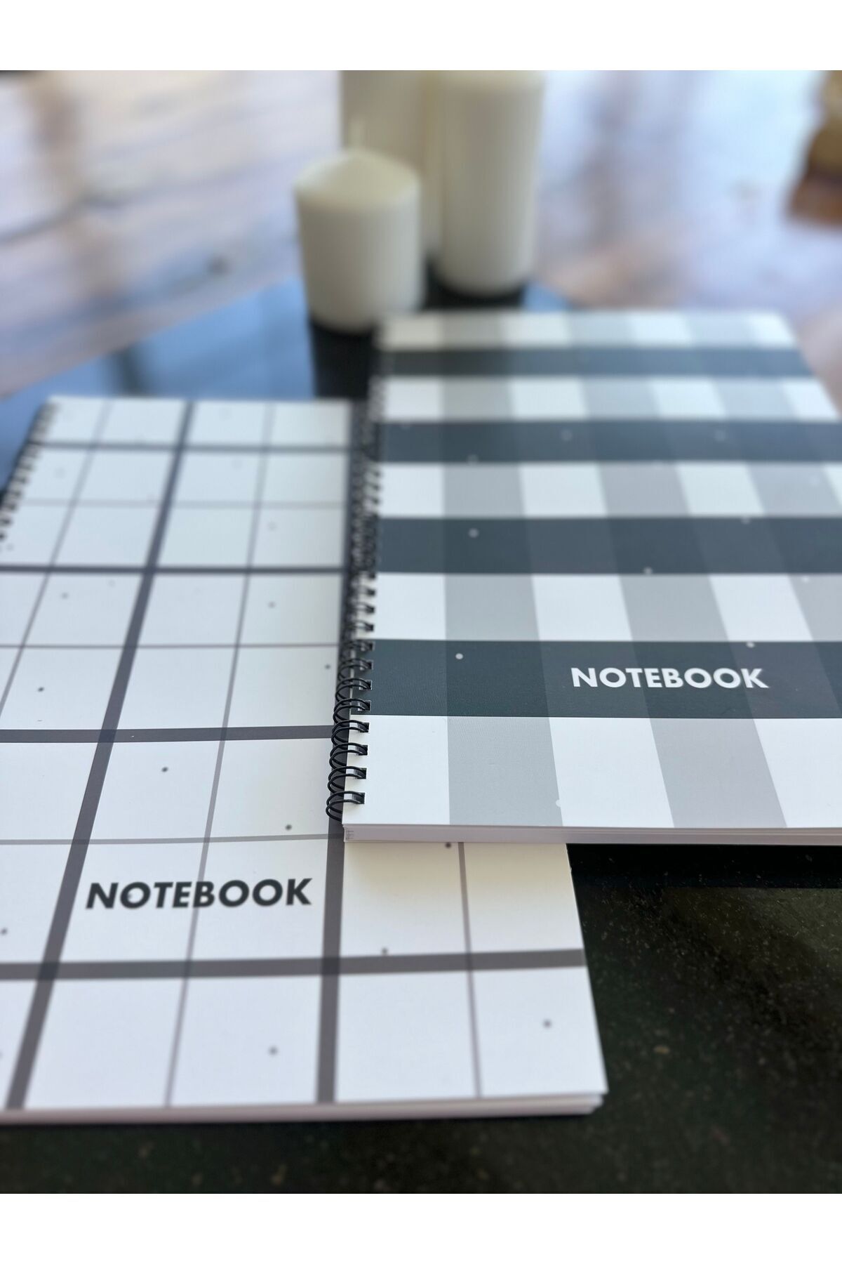 Smile Notes-A4 Spiral School Notebook 80 Sheets 160 Pages Set of 4 Checks 5