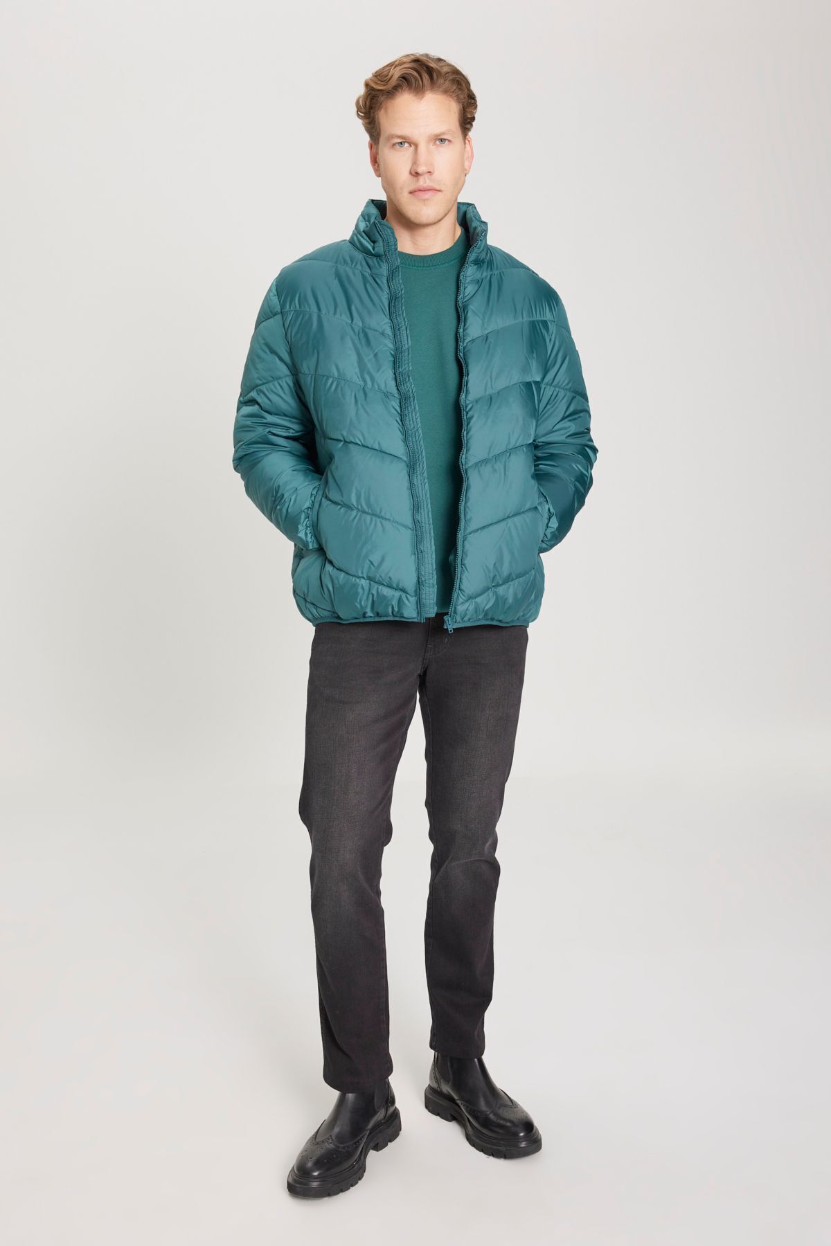 کاپشن سبز مردانه ژاکت پفکر Mont W40YWAG61 Wrangler