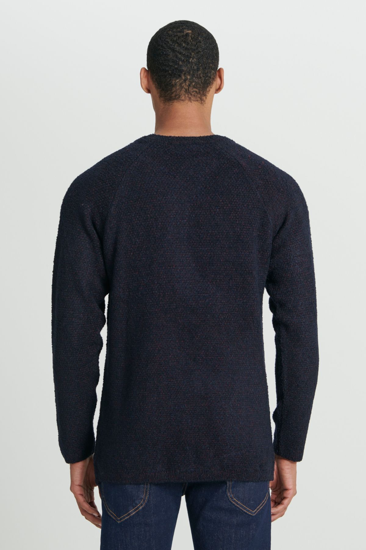 Lee  Regular Fit Normal Kesim Bisiklet Yaka Lacivert Tirko Kazak - Görsel 5