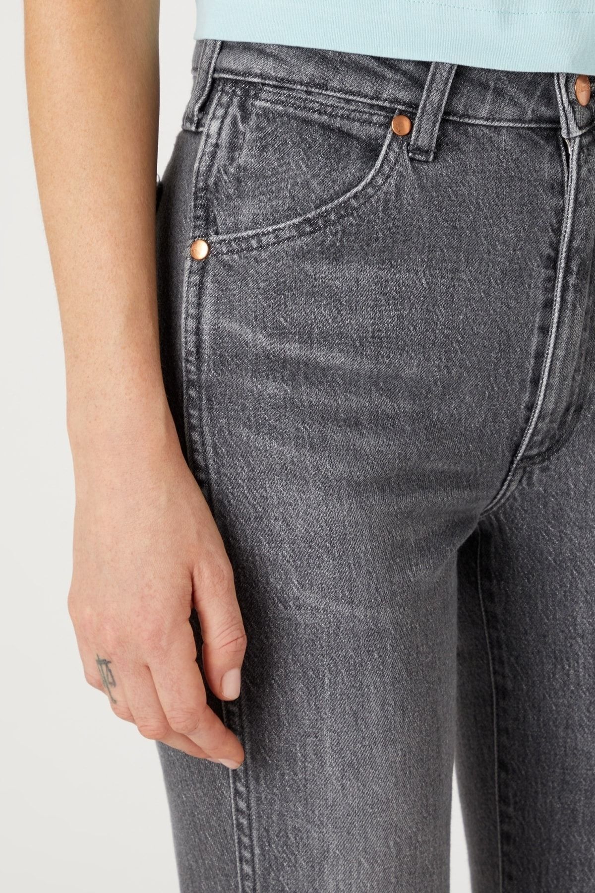 WRANGLER-Walker Walker Fit Regular Waist Straight Leg Stretchy Black Jeansy damskie Jeansy jeansowe 3