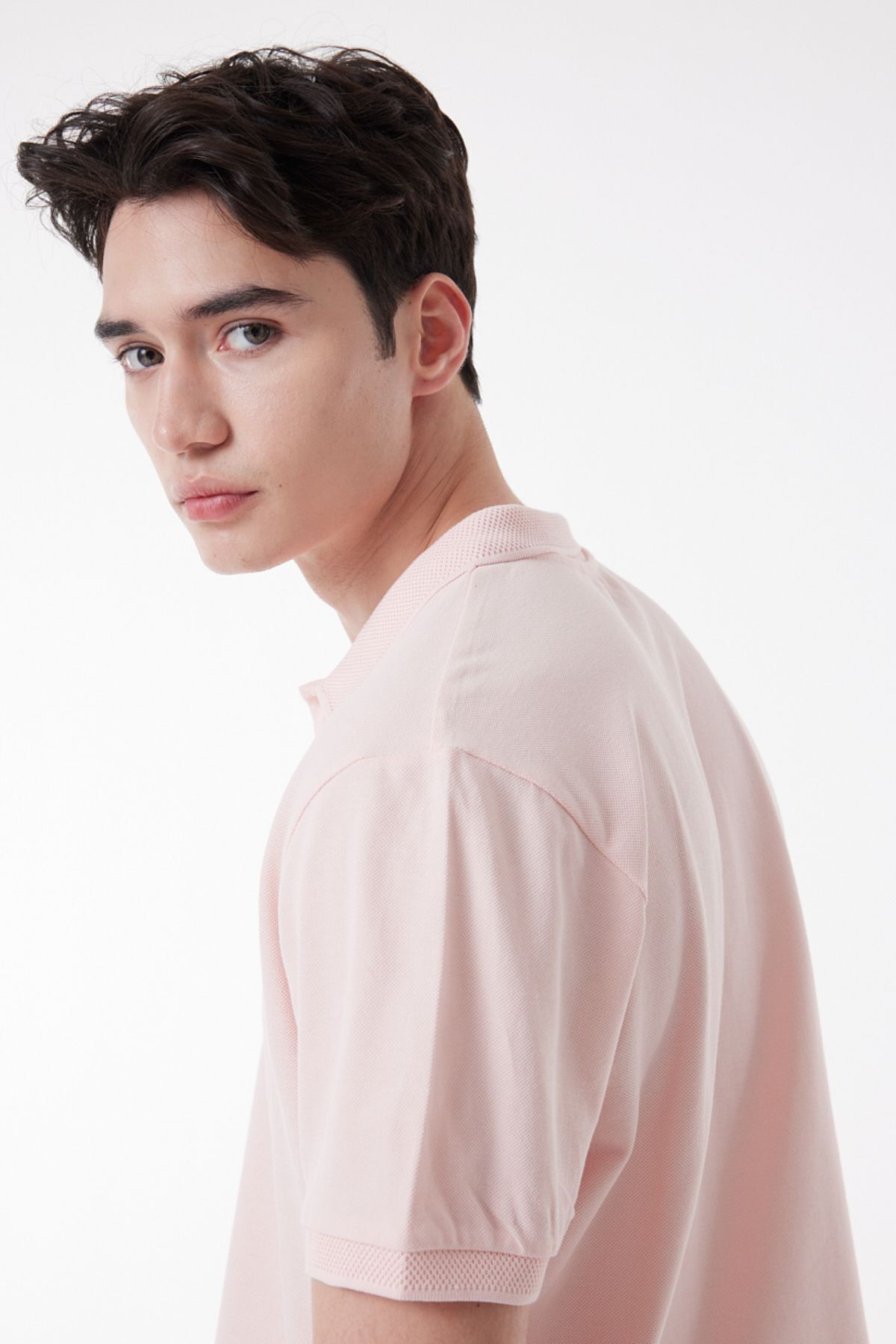 Riders by Lee-Ανοιχτό μπλουζάκι PinkPoloCollar 100% CottonRegularFit 3
