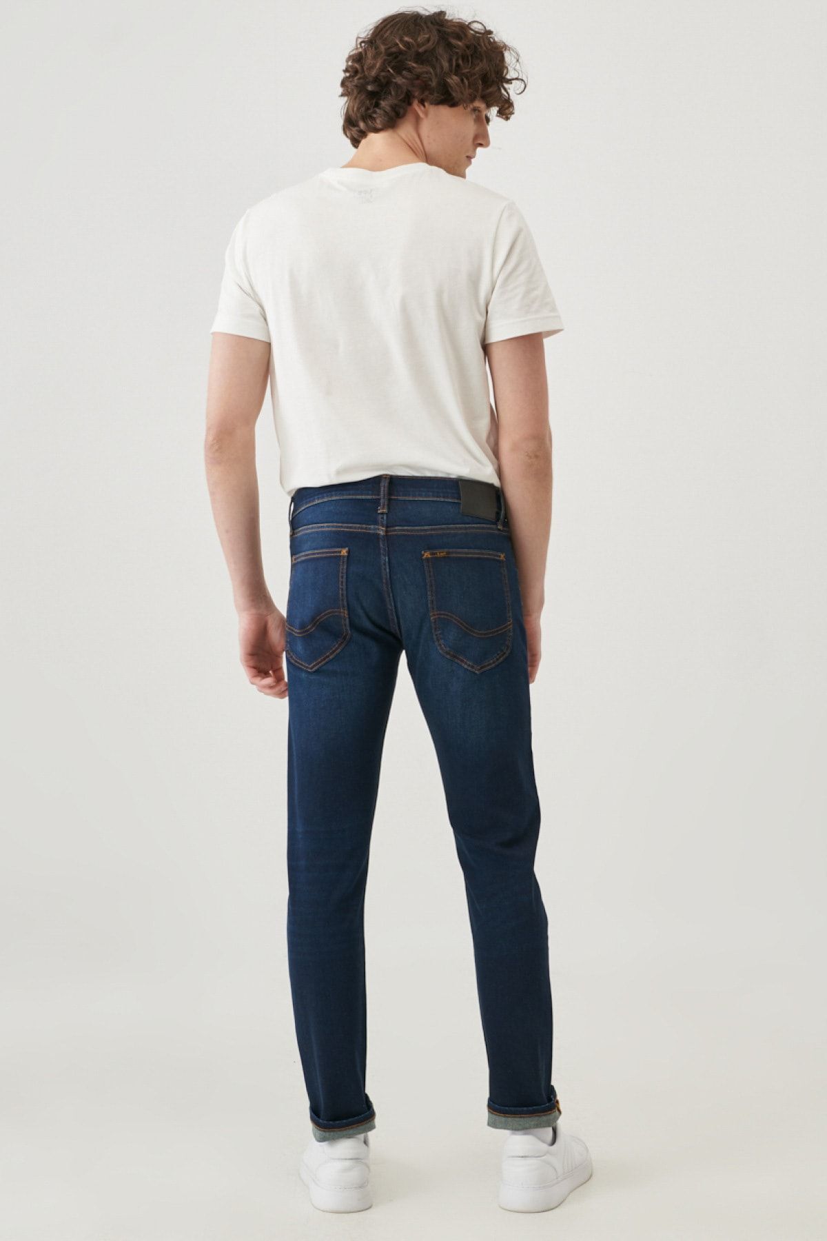 شلوار جین آبی مردانه فلکسیبل Luke Slim Fit کمر کم Lee