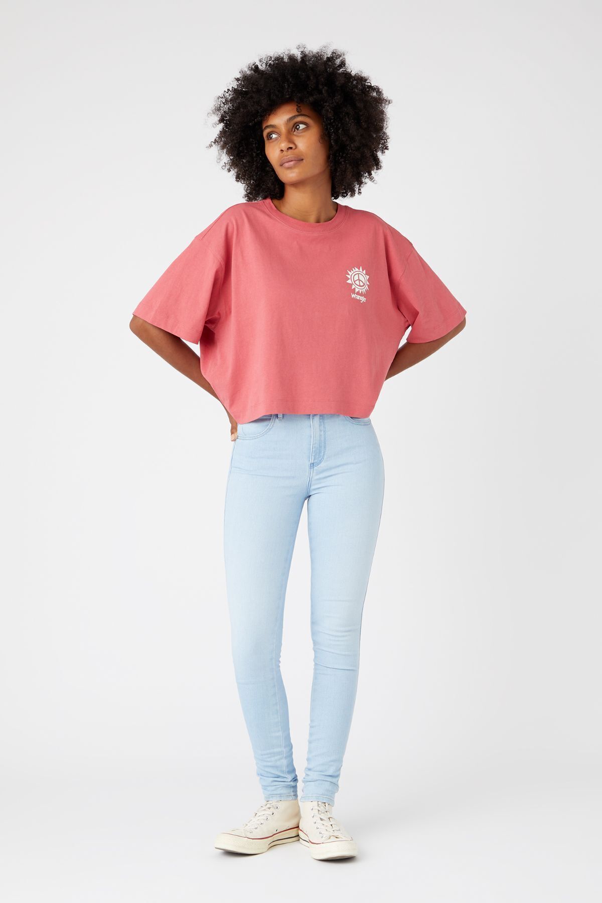 WRANGLER-Wysoki stan ElastycznySkinnyFitDenimJeans - Jeansy 2