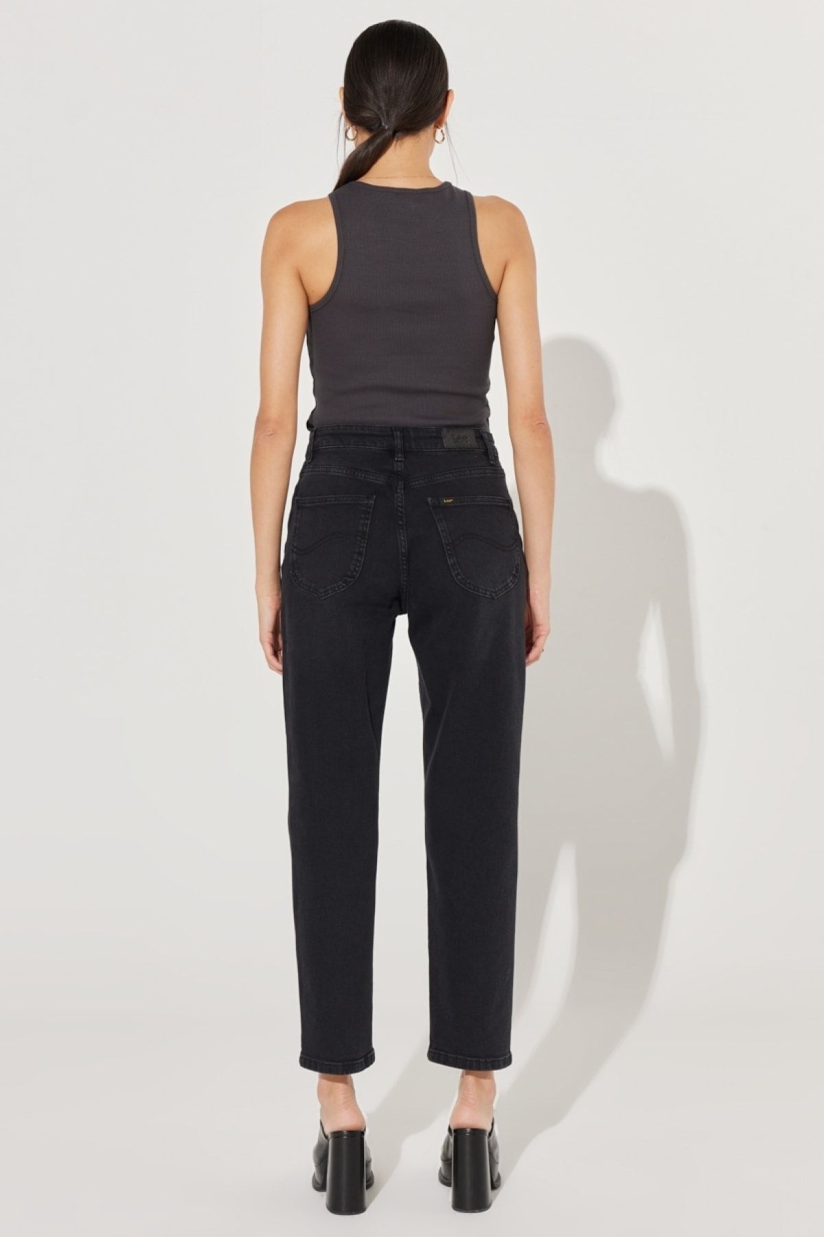 Lee-Blugi negri elastici cu talie înaltă - Pantaloni Carol Denim 6