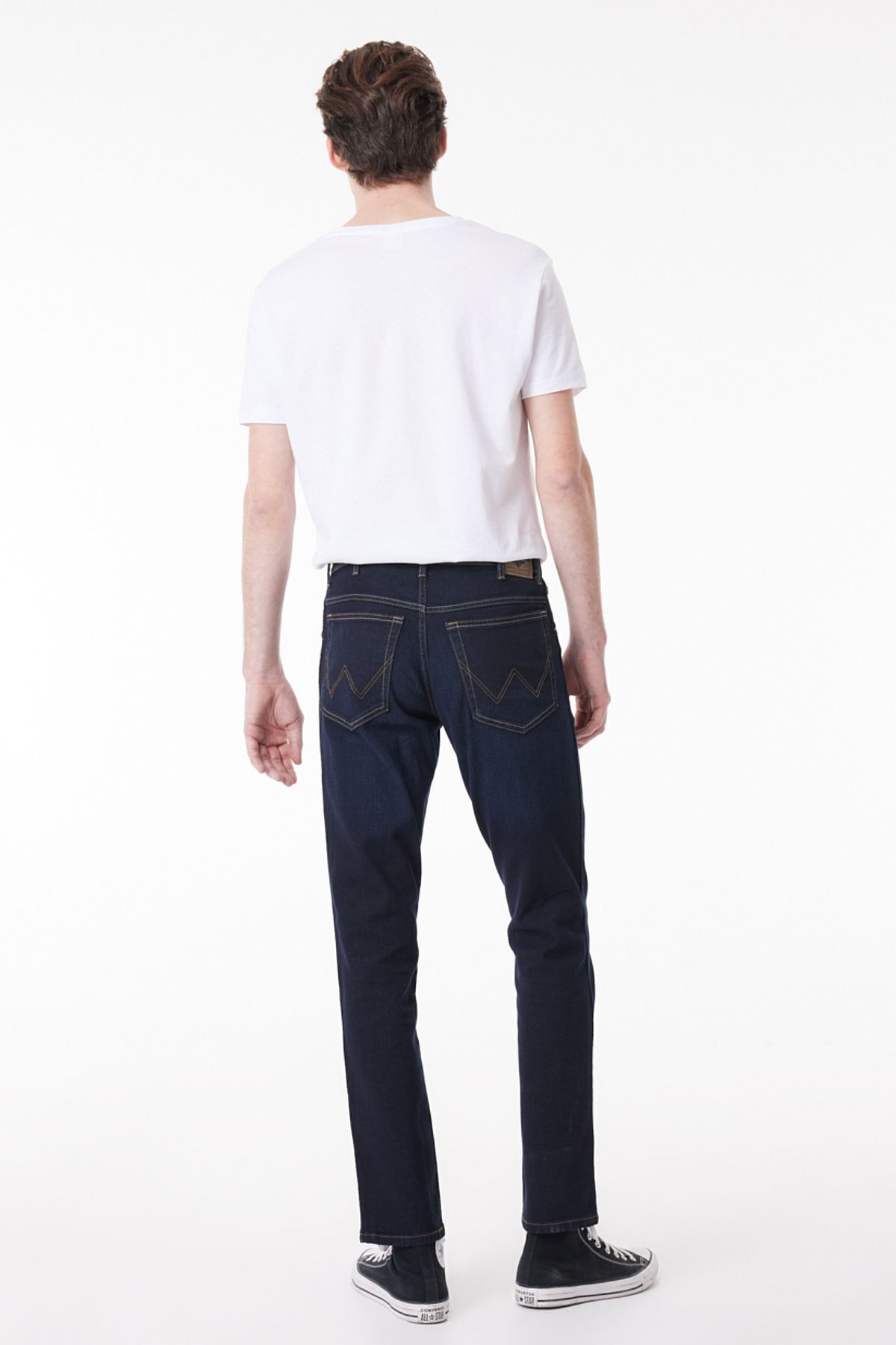 شلوار جین آبی مردانه تگزاس باریک و برش نرم کمر انعطاف پذیر Wrangler