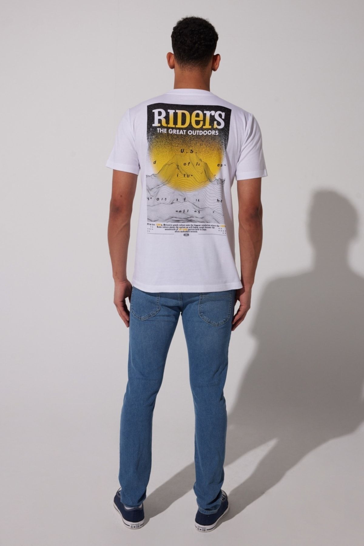 Riders by Lee-Tricou alb cu decolteu 100% bumbac, cu croiala normală 6