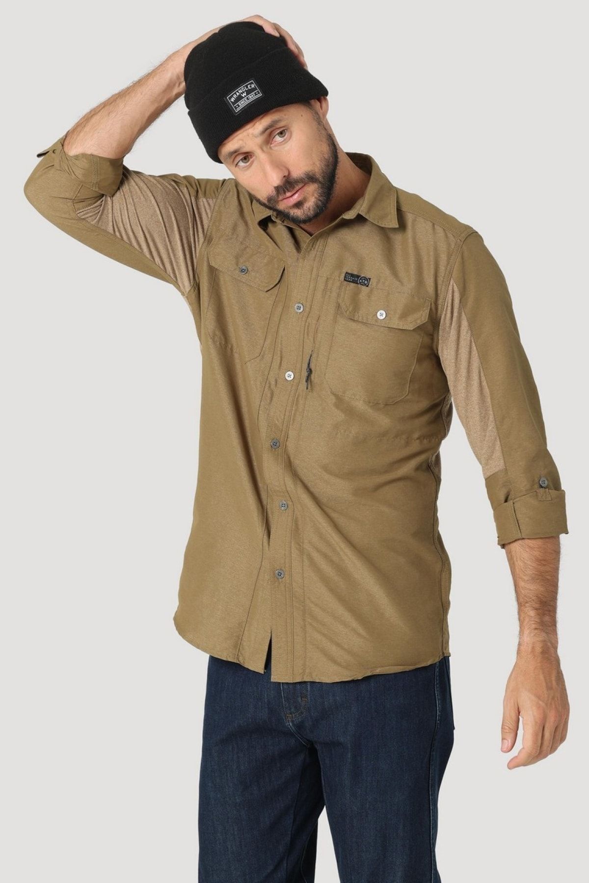 ALL TERRAIN GEAR -x- Wrangler All Terrain Gear - Koszula Z Długim Rękawem Regular Fit Mężczyzna - S