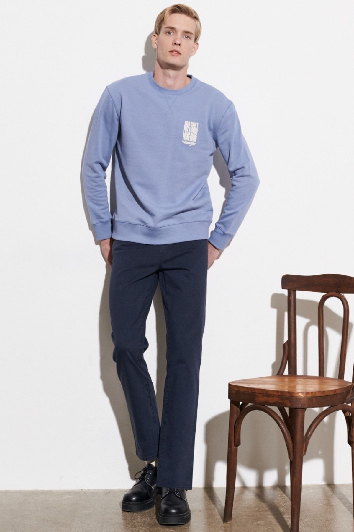 شلوار جین آبی مردانه كش دار كشش كمر معمولي سرمه اي اصيل تگزاس Wrangler