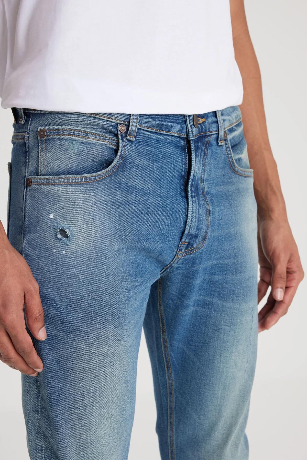 Lee-Pantaloni slim-fit, slim-fit, talie obișnuită, picior skinny, blugi Luke Blue Jean 3