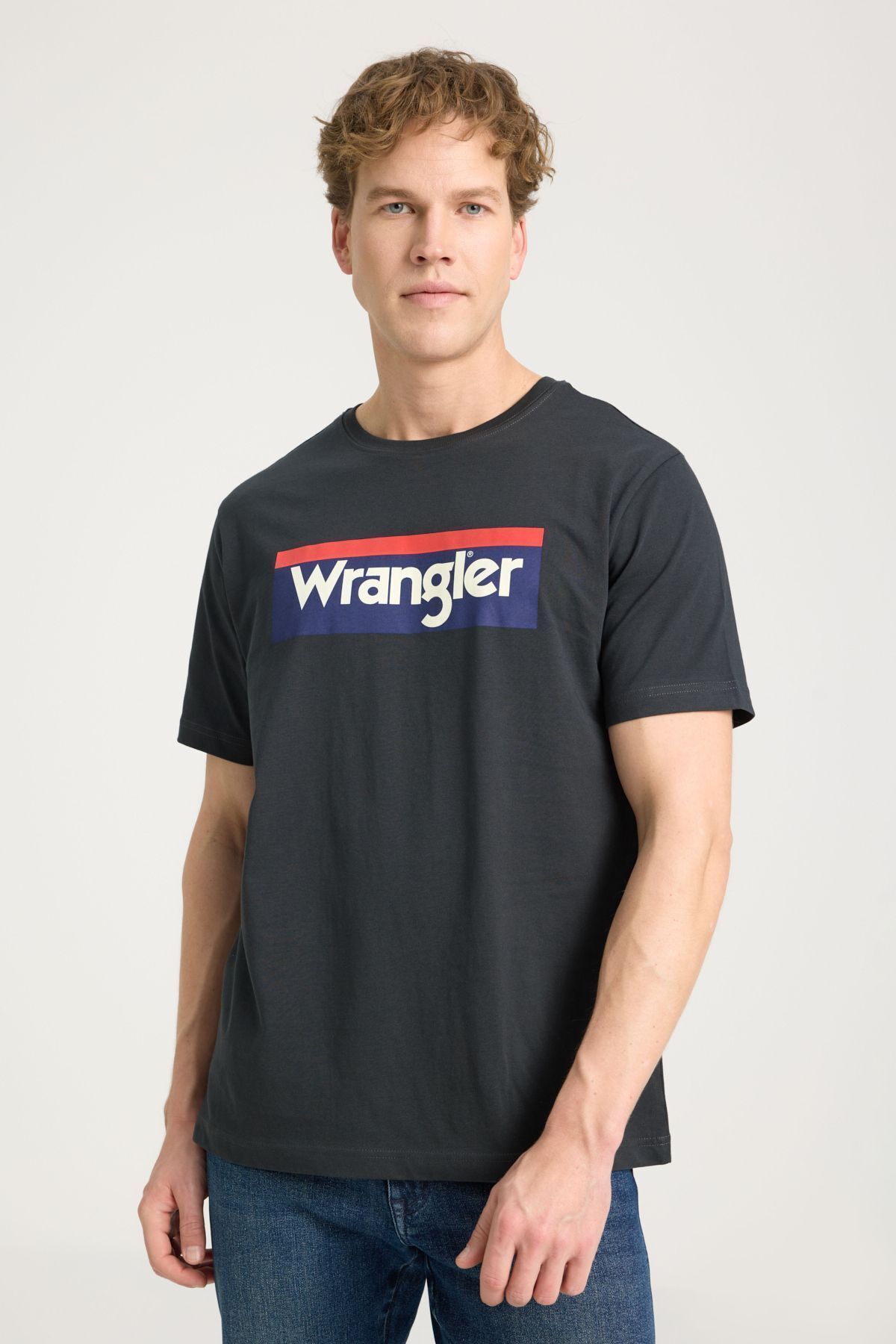 تی شرت یقه خدمه صد در صد پنبه ای با تناسب معمولی Wrangler