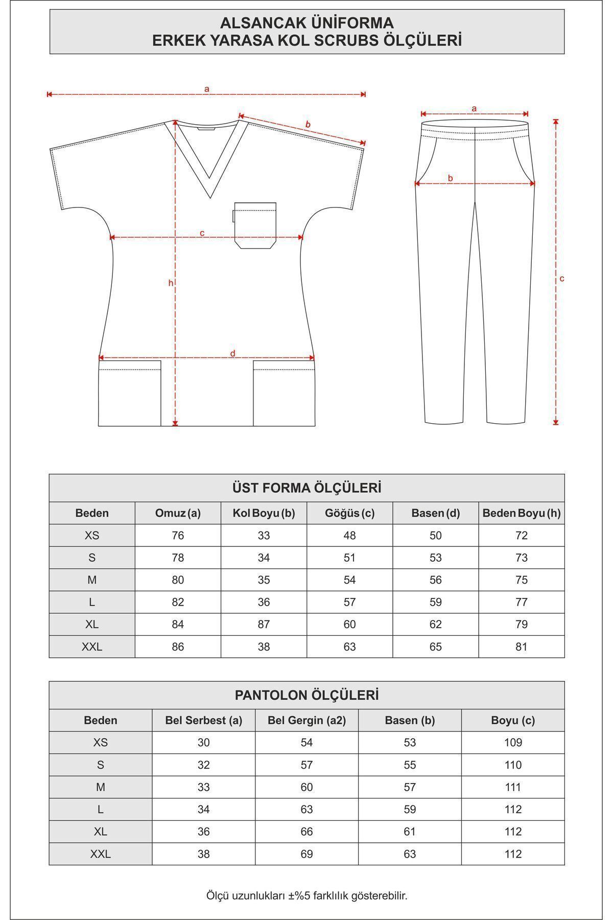 Scrubs Flex-Tricou chirurgical și costum de asistentă pentru bărbați din țesătură groasă neagră - Lycra 6