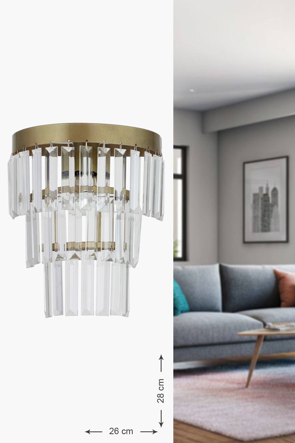 Linsa Crystal Glass Gemstone Luxury Sconce - (antique Color)