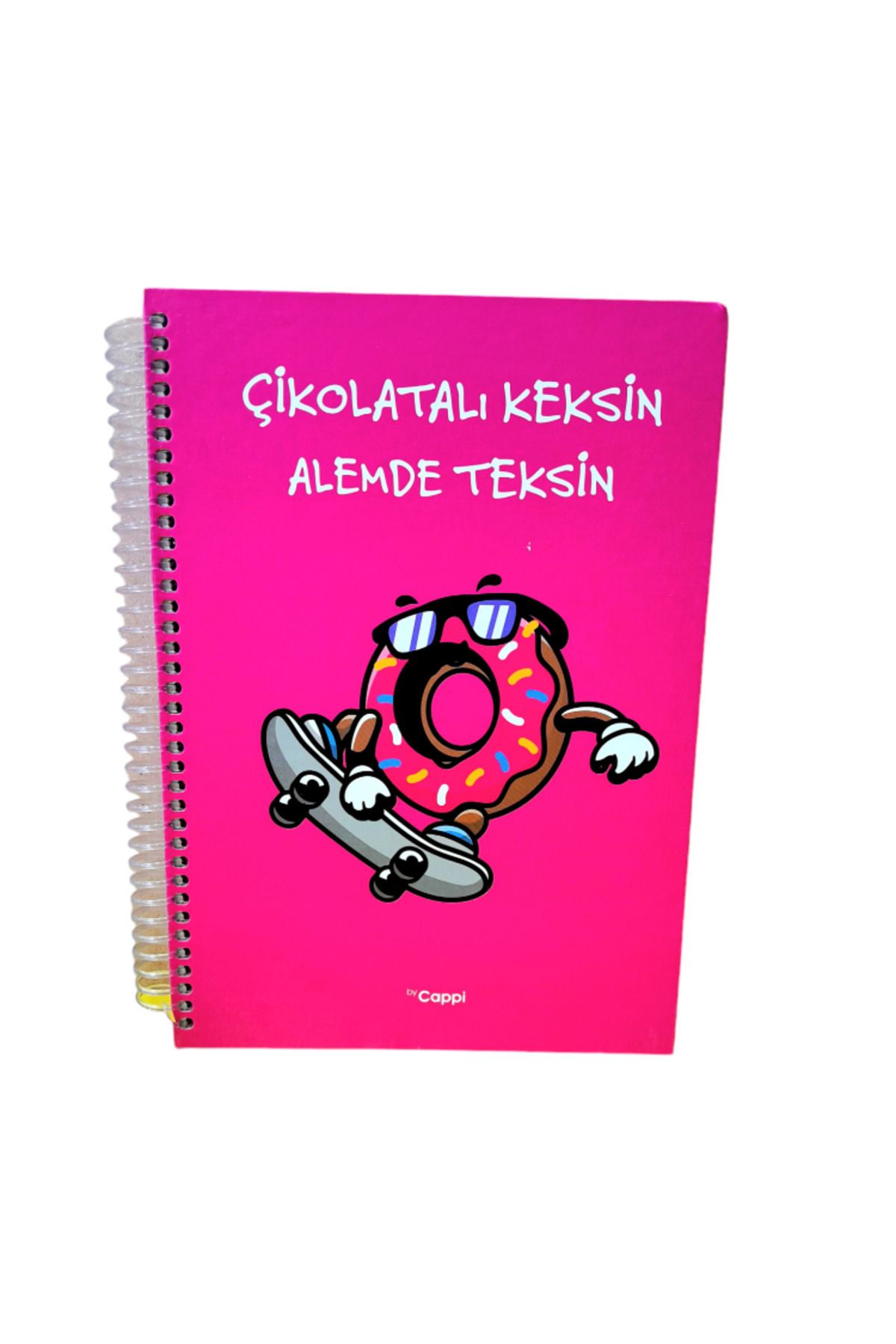 ÇİLEKHOMEAVM-DONUT Patterned School Notebook with Hard Cover - for Daily Memory And AGenda 2