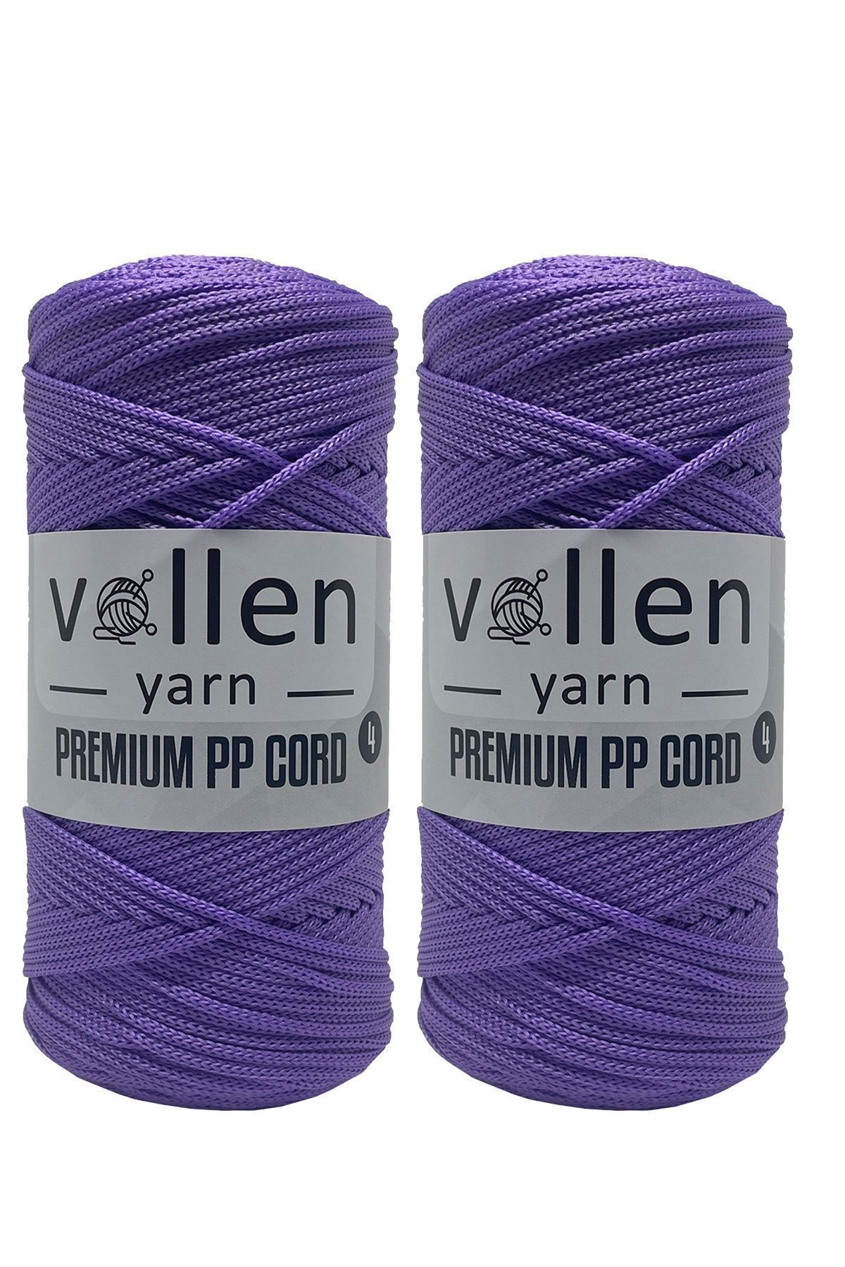 vollen yarn-طقم خيط مكرامية من البوليستر الفاخر مكون من 2 2 مم، خيط مكرامية، مكرامية، سوبلا، خيط حقيبة، أرجواني، 400 جرام، 460 متر 1