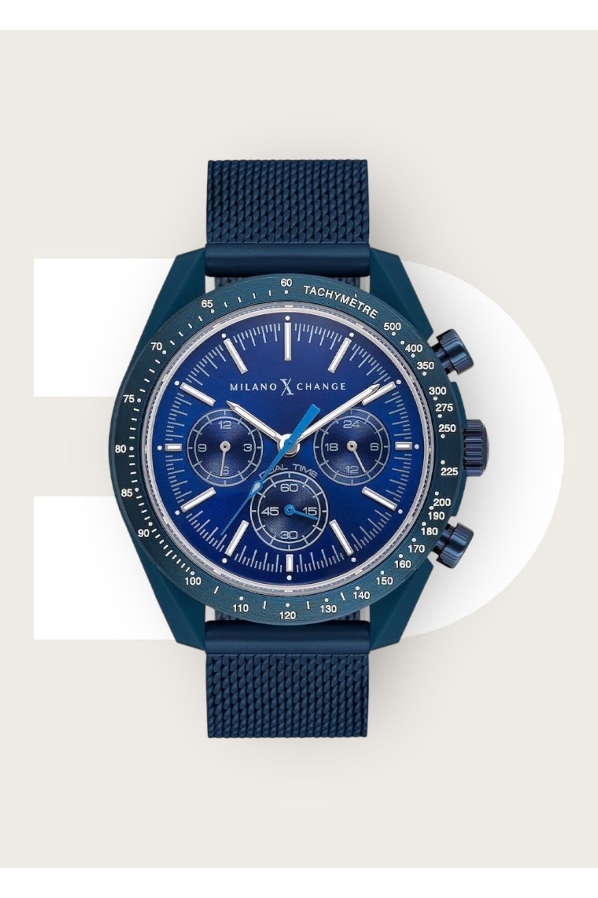 Milano X Change-5atm Polycarbonate Men's Watch, Active Functions and Straw Cord 1
