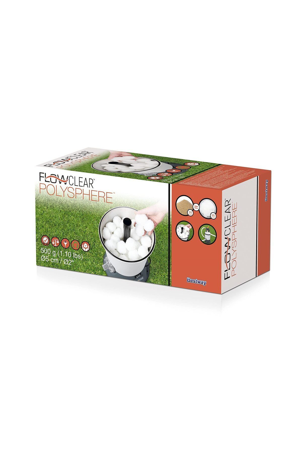 BESTWAY Polysphere Flowclear 500g Kum Filtre için Pamuk Topları