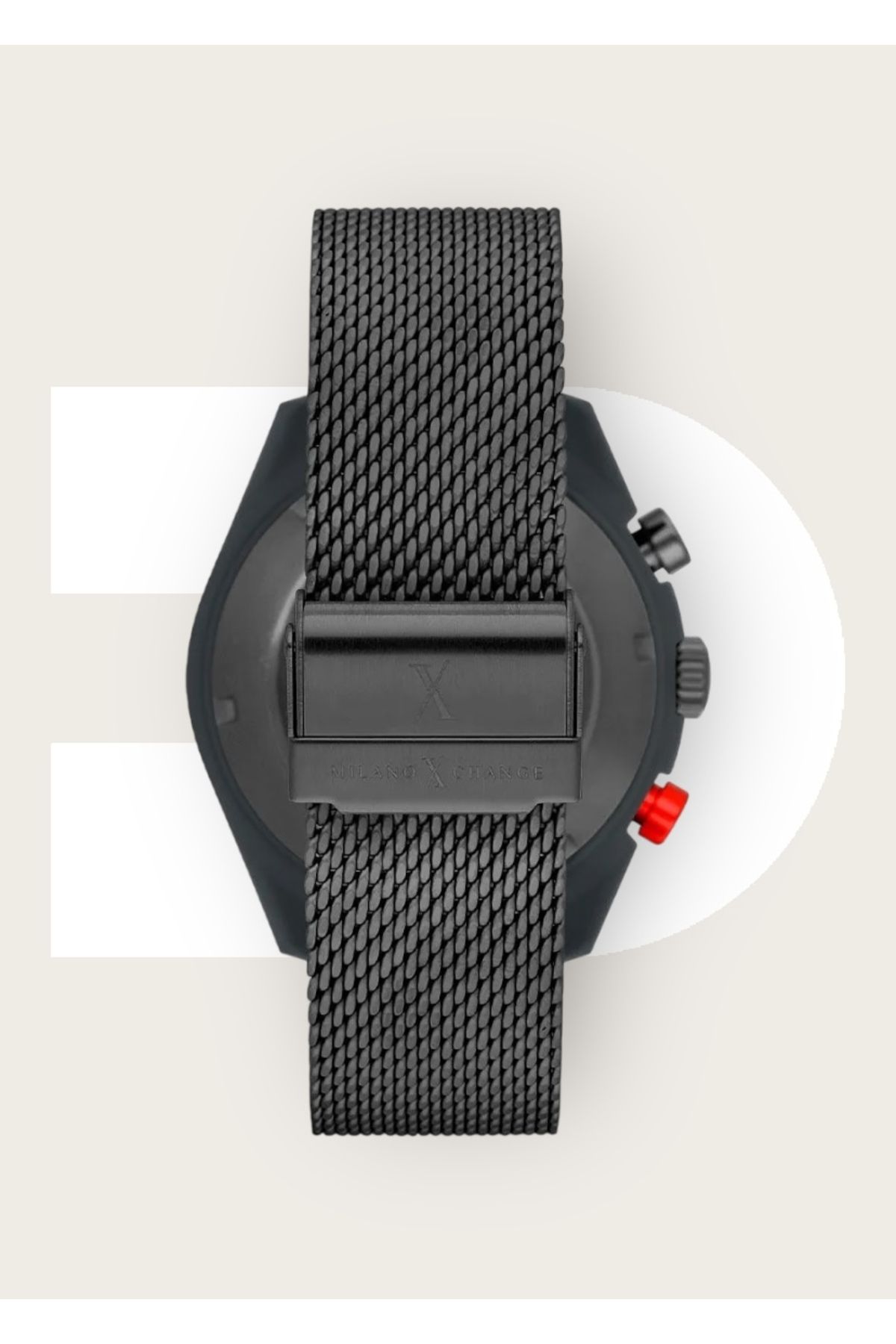 Milano X Change-5atm Polycarbonate Men's Watch, Active Functions and Straw Cord 3