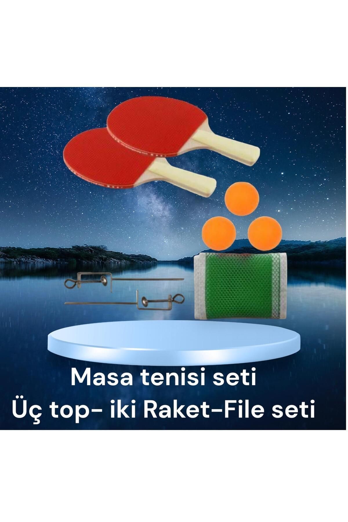 Gök Sports Masa Tenisi Raketi Seti 7 Parça 3 Adet Tenis Topu Ve Fileli Set Başlangıç Seti