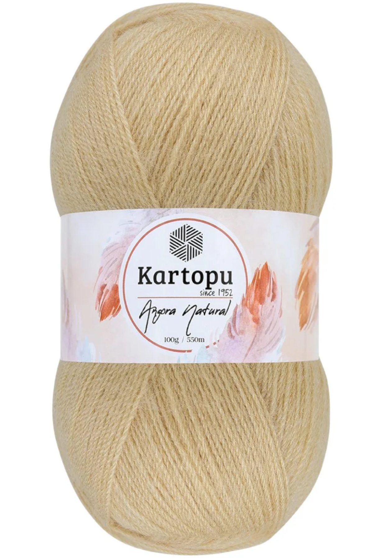 Angora Natural Camel Feather K837 Thin Vest Woolly Rope 100gr