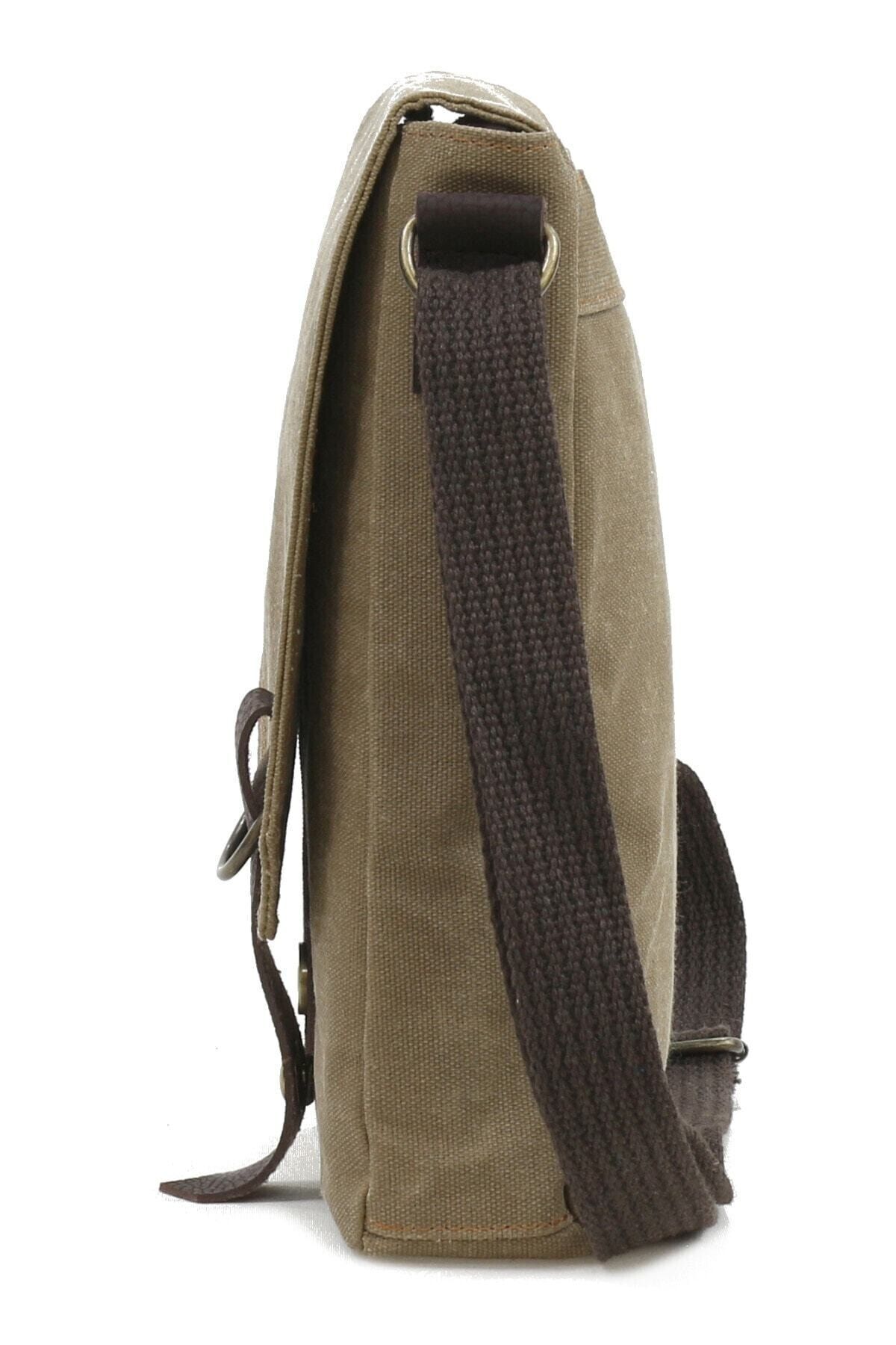 Old Cotton  Su Geçirmez Kumaş Omuz - Mini Laptop - Postacı Çantası - Görsel 2