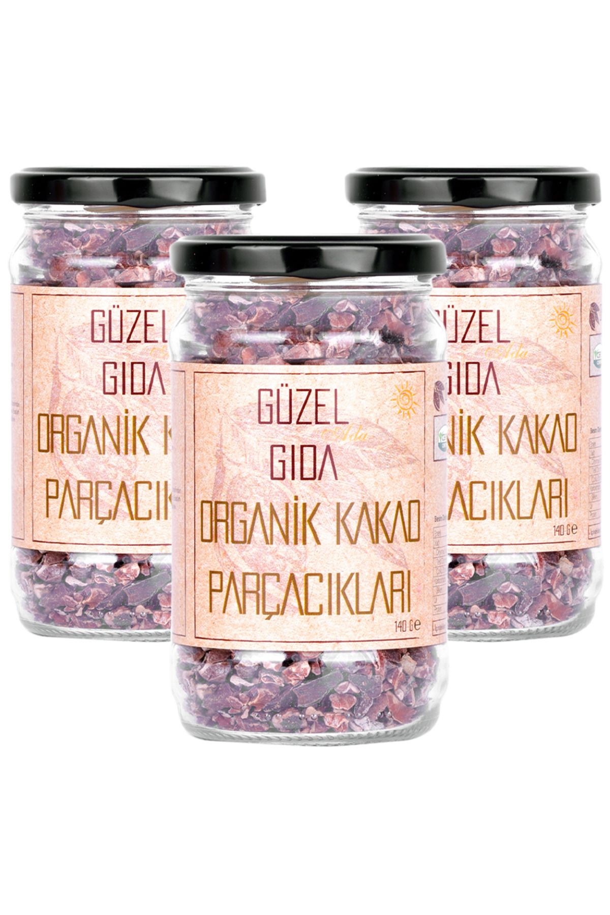 Organik Ham Kakao Parçacıkları 3x140 Gr Avantaj Paketi