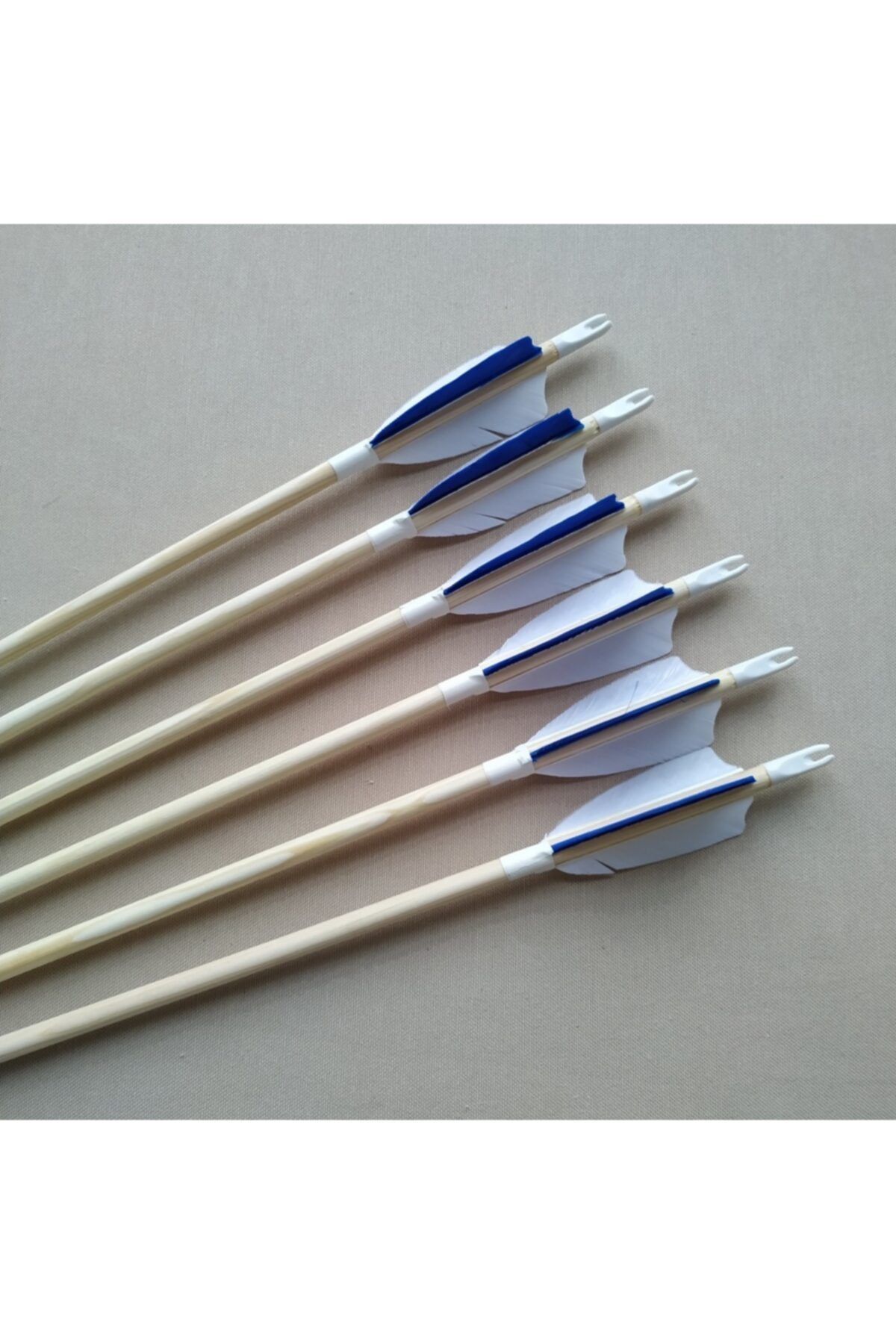 KONURALP OKÇULUK Geleneksel Okçuluk - Ahşap Ok 6 Adet (3" Tüylü-76 Cm)