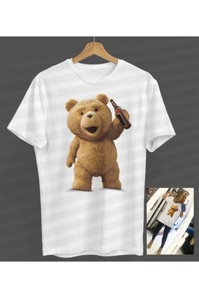 Unisex Kadın-erkek Teddy Bear Ayıcık Özel Tasarım Beyaz Yuvarlak Yaka T-shirt S23358044790BEYAZNVM