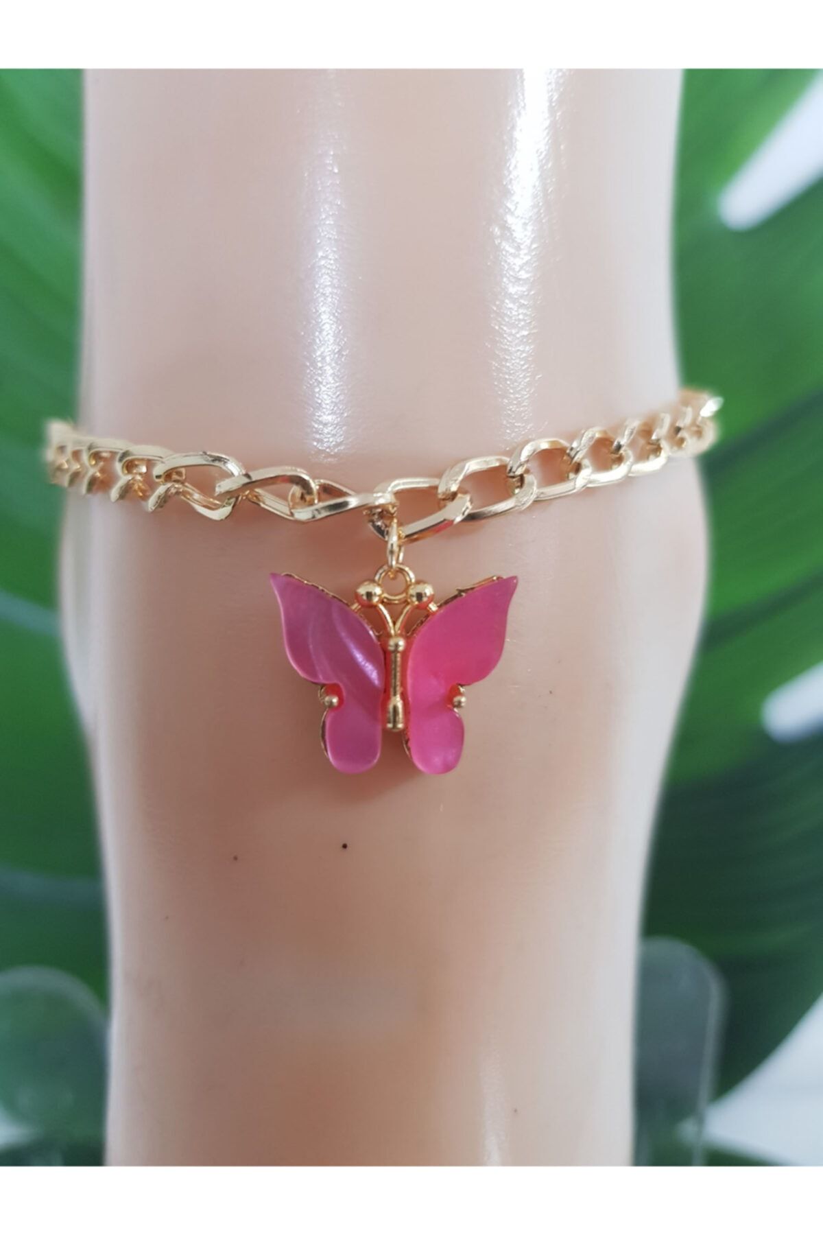 Pink anklet best sale