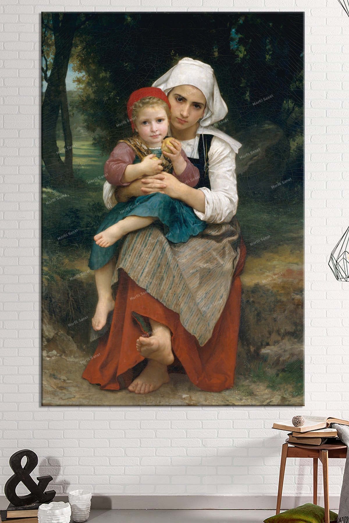 William Bouguereau Breton Brother And Sister Kardeşler Kanvas Tablo