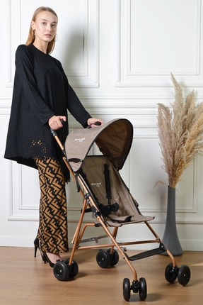 Genel Markalar Baston Bebek Arabası Gold-kahve