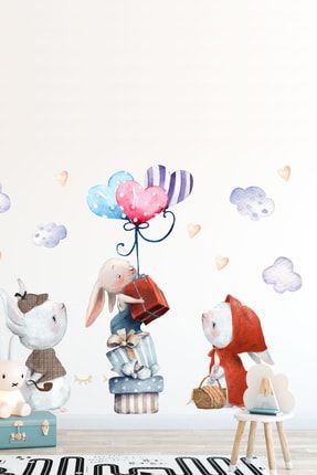 Muhteşem Tavşancıklar Baby Shower Çocuk Odası Duvar Sticker 12785682