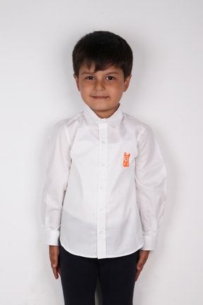 Pamuk Beyaz Klasik Çocuk Gömlek Kerem DK2006055013001