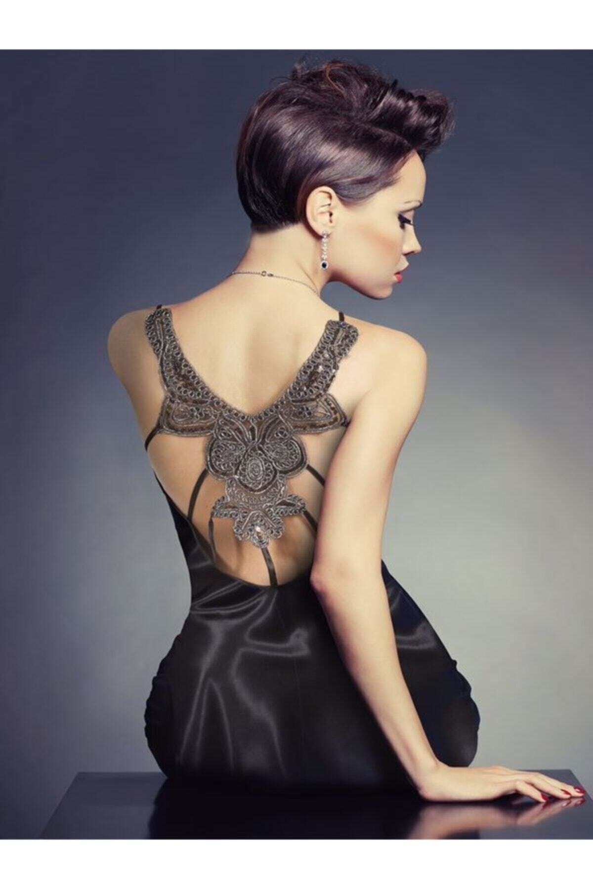 Miorre Kadın Siyah Bihter Saten Gecelik