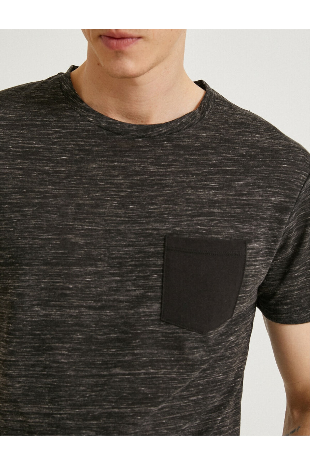 تیشرت مردانه خاکستری کوتون | 1YAM11049LK اورجینال - تصویر 5