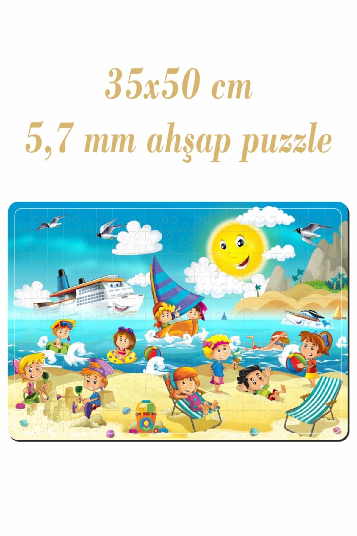 Baskı Atölyesi 200 Parça Ahşap Puzzle Yaz, Tatil, Deniz, Eğlence fotoğrafı 2 (önizleme)