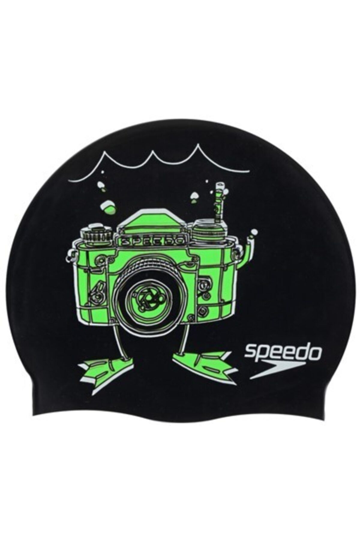 SPEEDO کلاه شنا بچه گانه (مشکی/سبز)