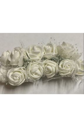 Lateks Çiçek Lateks Gül 144 Adet Tüllü Beyaz lateks5