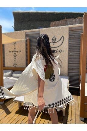 Bohem Pamuklu Kimono / Plaj Elbisesi HAA1301