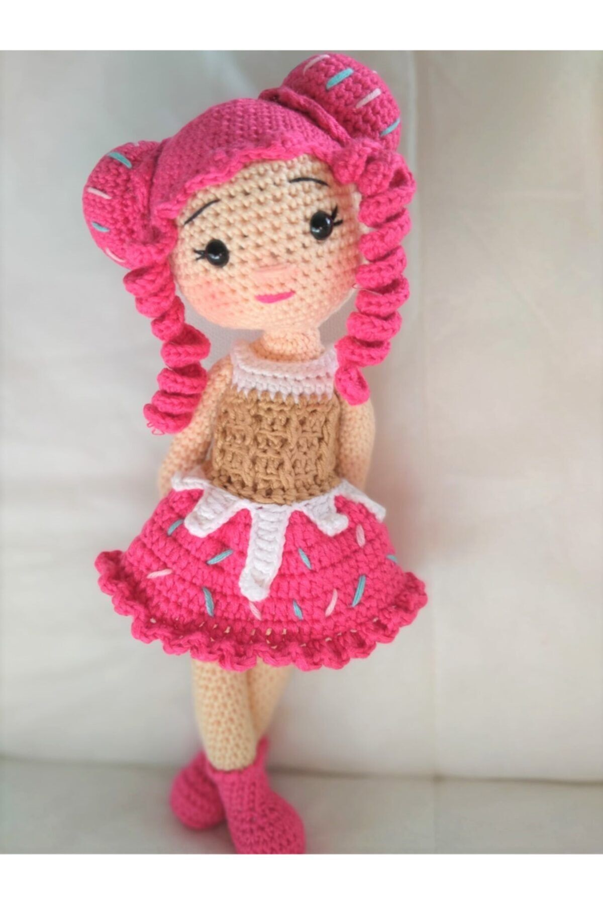 TOYSCİTY Fusya Cupcake Bebek Organik Oyuncak